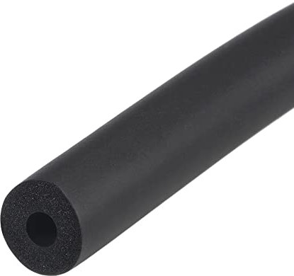 sourcing map 1m Rohrisolierung Schaumstoff, Durchmesser 6mm Isolierstärke 5mm Heizungsrohr Verkleidung für Fitnessgeräte, Rohre, Handhaben (Schwarz)