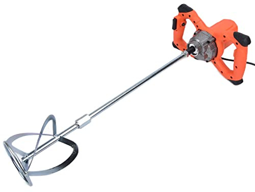 Handheld Concrete Mixer, 2100W Electric Cement Mixer, 6 Speed Adjustable Portable Grout Stirrer Paint Mixer Drill Stirring Tool with Stirring Rod for Mixing Grout Paint Mud Plaster Mortar(#2)