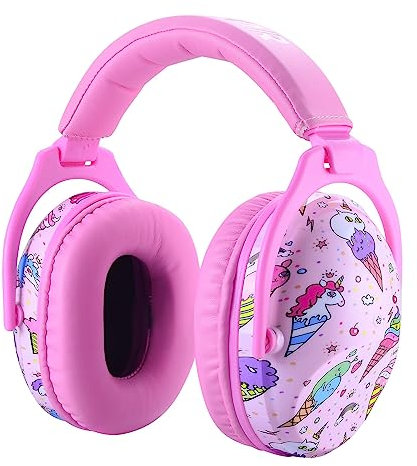 HOCAZOR Paraorecchie per bambini, Paraorecchie Passivo Regolazione Cuffie antirumore Protezione Rumore Bambini con Autismo per Concerti, Fuochi d'Artificio, Cinema, NRR 22dB/SNR 27dB (Rosa)