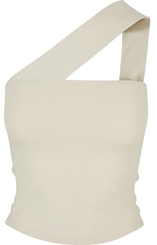 Urban Classics Ladies One Strap Top kvinnor topp svart basics, streetwear, Vit, S
