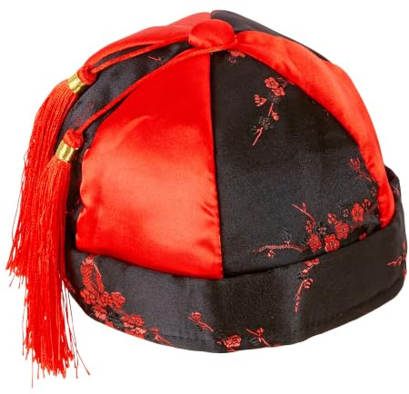 Widmann 10672 10672 Chapeau chinois Mandarine Chapeau de fête à thème Carnaval Homme Multicolore Taille unique | Casquette mandarine, chapeau d’empereur pour le carnaval, le théâtre et les soirées asiatiques
