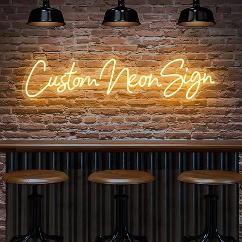 Custom Neon Signs,Personalized Large LED Neon Signs For Bar, Man Cave, Wedding, Bedroom, Game Room Wall Decor Birthday Gift Party Decorations (Custom Any Text)