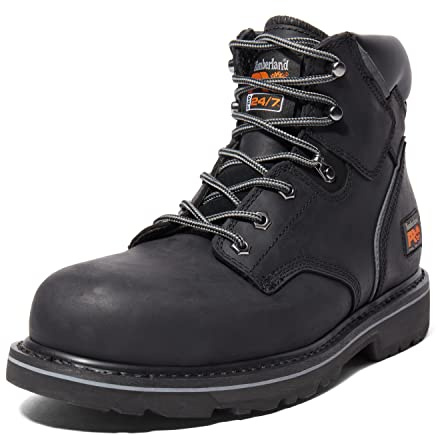 Timberland PRO Men's Pit Boss 6 Inch Steel Safety Toe Industrial Work Boot, Black-2024 New, 10.5