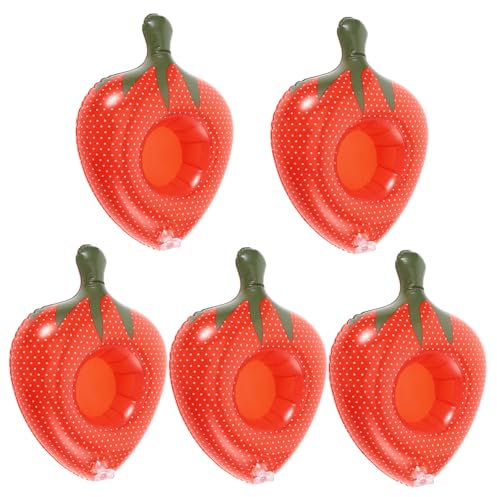 CIYODO 5piezas Flotadores Inflables De PVC Forma De Soporte para Bebidas Agua o Piscina