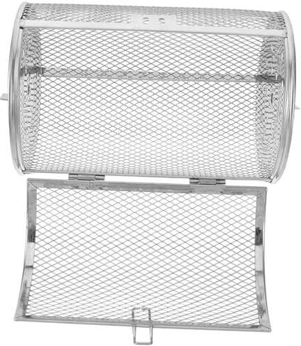 Alipis Rotating Grill Basket for Oven Stainless Steel Rotisserie Chicken Container Chicken Wing Grill Basket