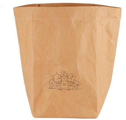 Kraftpapier-Lunchbeutel, wasserdicht, Grocery Bags, Papiertüten für Shopping, Kraftpapier, Camping, Aufbewahrung, Picknick-Tasche, waschbare Kraftpapiertasche für Picknick und Camping