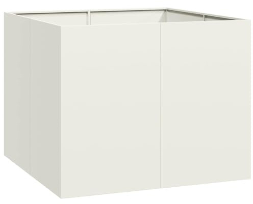 vidaXL Jardinière Blanc 100x100x80 cm Acier