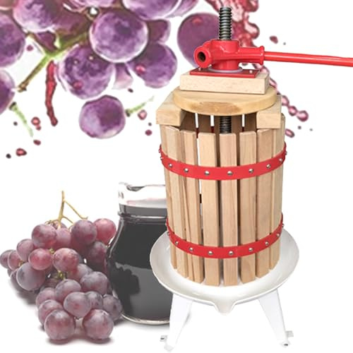 Prensa De Frutas, Trituradora De Uva Para ElaboracióN De Vino, Prensa Manual De Vino De Frutas De Acero Inoxidable, Con Barriles De Acero Inoxidable