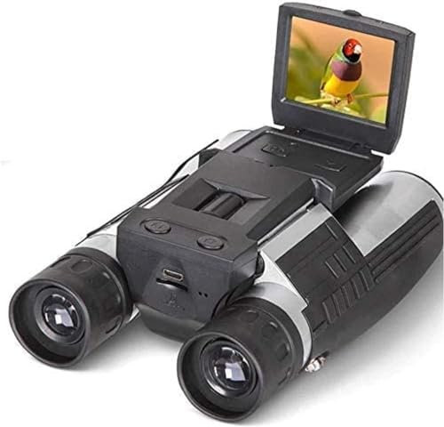 Téléobjectif monoculaire, Appareil Photo numérique Simple 1080p, LCD 2,0 Pouces, 12 x 32, Verre Noir, télescope Pliable avec Appareil Photo numérique intégré, Verre Full HD