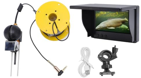 Undervattensfiskekamera, Bärbar HD 1080P Fish Finder med 49. 2Ft Kabel, Fyll Ljus, 4.3in Skärm, för Issjön Kajak Fiske