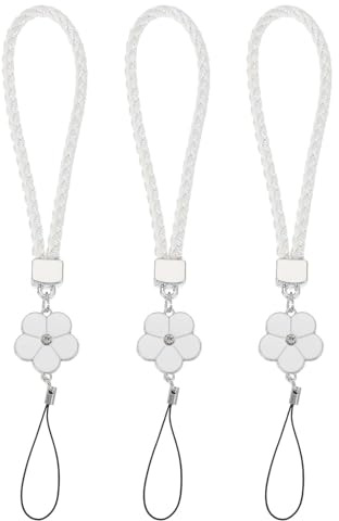 PATIKIL Phone Lanyard Wrist Straps, Creative Braided Flower Phone Charm Straps Wrist Lanyard for Case Camera Keychain Hand String