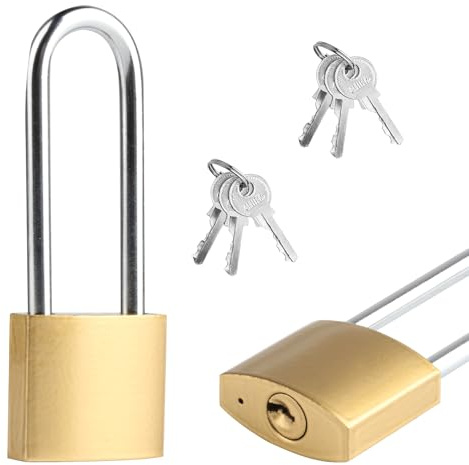 2 lucchetti lunghi da 38 mm, resistenti alle intemperie, con chiave, lucchetto di sicurezza per garage, giardino, cantina, padlocks