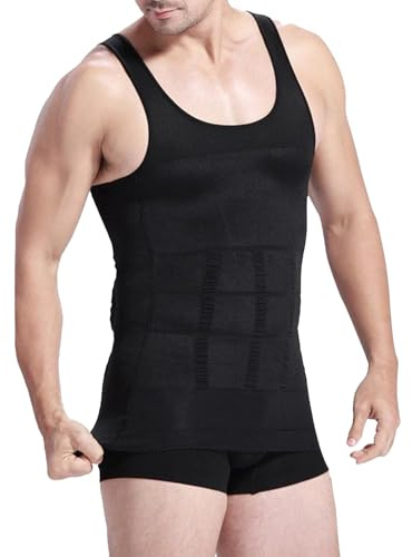 Mens Compression Vest Slimming Sleeveless Undershirts Body Shaper for Men Tummy Control Shapewear Tank Tops