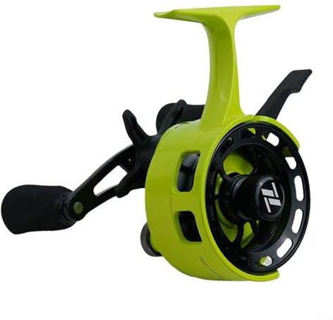 Carrete de pesca en hielo en línea con sistema de caída, 3s.2s: relación de engranajes y rodamientos 3s Plus, palanca de carrete bidireccional para pesca en hielo de invierno, para ABS y metal