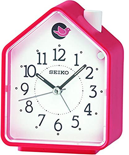 Seiko Wecker rot Kunststoff Schleichende Sekunde QHP002R