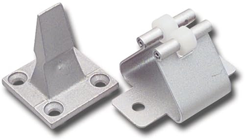 KWS 106402 Türhalter mit Federhalter, Wandabstand 45mm, Aluminium silber eloxiert, Türschnäpper, Schrankschnäpper, Möbelschnäpper