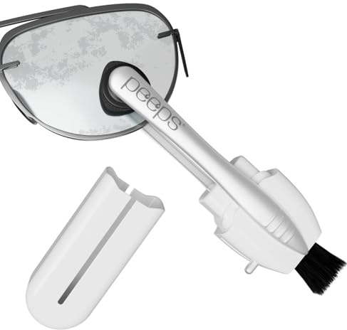Peeps Eyeglass Cleaner - Carbon Lens Cleaning Tool for Glasses, Spectacles, Sunglasses, Reading Glasses - No Wipes or Cloth (White)