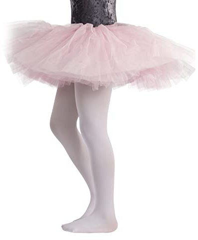 CALZITALY - Medias De Ballet Para Niñas | Panty Microfibra | 40 Den | Rosa, Blanco, Negro, Natural | Calcetería Italiana (14 Años, Blanco)