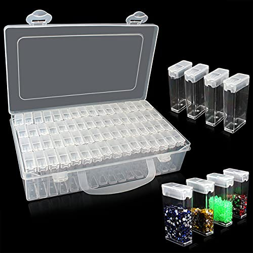 Diamond Painting Accessories Storage Boxes,5d Diamond Embroidery Beads Art Kits Case Container,(64Grids)