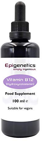 Vitamin B12 High Strength Hydroxycobalamin | 100ml Supplement Liquid Drops | 4 Months Supply, 133 Servings. Vitamins for Tiredness and Fatigue | UK Made & Vegan