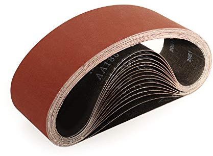 Sruhrak 75 x 533mm schleifband- 15 Stück bandschleifer schleifbänder 320 Körnungen zum Schleifen, Feilen, Schärfen und Entrosten