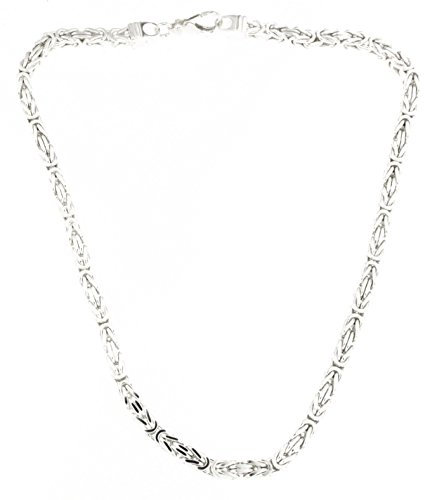 Original italienische Byzantiner Königskette 925 Silber 5 mm 65 cm Silberkette Halskette Damen Herren Anhängerkette Schmuck ab Fabrik tendenze Italy D-BZ2-65