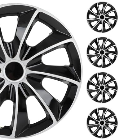 SCITOO Snap On Hubcap Rim 15 inch Auto Tire Replacement Exterior Cap OEM Steel Wheel Hubcaps Wheel Cover