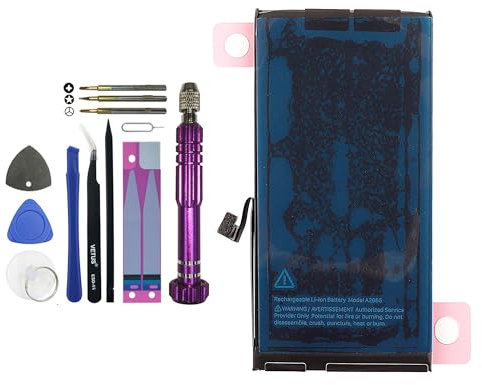 Batteria di ricambio Vvsialeek A2655 compatibile con iPhone13 A2482 A2631 A2633 A2634 A2635 con kit di strumenti gratuito.