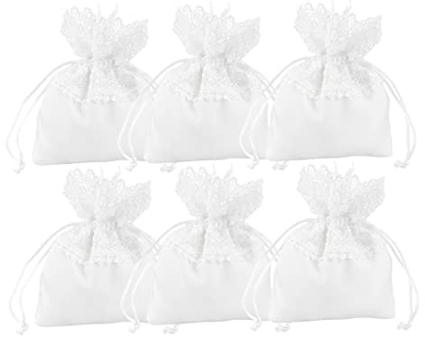Gatuida 12pièces Sachet De Bonbons De Mariage Dentelle De Pochons Élégants Pour Décoration De Fête Pour De Dragées Et De Mariage