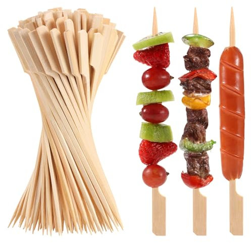 Purzen Brochettes de Barbecue Cure-Dents pour Cocktail, Guimauve, Fruits, Grillades, Boisson, Barbecue, Poulet Yakitori, Fondue, Rôtissage