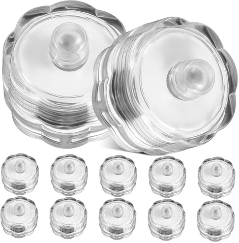 Veemoon Flammenlose Tauchfähige Teelichter 12er-pack Farbwechsel-teelichter für Poolvase Einmachglas Romantische Dekoration für Partys