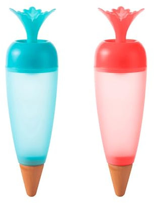 Ueiwffzo 2 Stück Bewässerungskugeln Wasserspender 220ml Füllmenge Bewässerungskugeln mit Ton Fuß, Wasserspender Pflanzen für Meisten Flaschen Topfpflanzen Garten