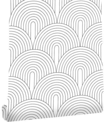 myforHD Selbstklebend Tapete Möbelaufkleber Moderner Verdickt Wandpapier 44cmX300cm Streifen Tapete wasserdichte Selbstklebende Vinyl Film Schublade und Regal Liner Stick Papier