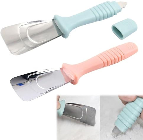 Ice Scraper for Refrigerator and Freezer, Shovel for Kitchen Freezer, Defrost Scraper, Refrigerator Ice Shovel, Ice Scraper Freezer, 2 Pieces