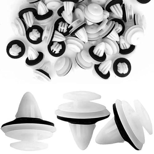 Rivets En Plastique pour Voiture,50 Pcs Clip de Fixation de Voiture Universal Retenue Vehicle Clips Clips Voiture Pour Auto Voiture Panneaux de Portes