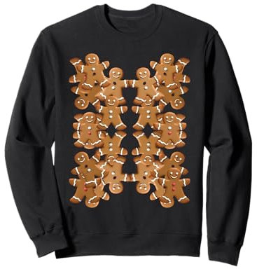 Emporte-pièce en forme de bonhomme en pain d'épice pour Noël Sweatshirt