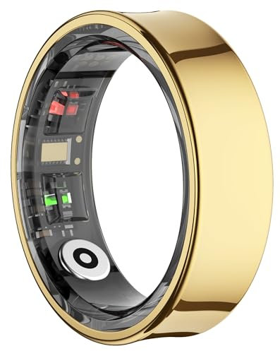 Smart Ring for Men Ladies Fitness Ring with Heart Rate Monitor Blood Oxygen Monitor Sleep Tracker Pedometer Calories Step Counter Waterproof Activity Tracker Compatible with iOS Android Phones