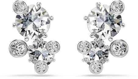 Swarovski Constella Ohrringe, Weiß, Rhodiniert