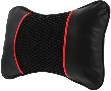 TOPBATHY Nackenkissen und aus Ergonomischer mit Polyester Kunstleder Nackenstütze Atmungsaktives Stylischem Design für Autositz zum Entspannten Autofahren