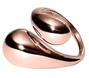 Purelei Swirl Ring – Verstellbarer Statement-Ring mit geschwungener Form – Edelstahl 14K/18K vergoldet – Tropfendesign – Größen S/M & M/L – 7,16 g – Wasserfest