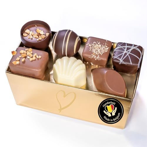 ePralinchen handverarbeitete belgische Luxus-Pralinen – köstliche belgische Schokolade – Made in Belgium (200 g, Premium ohne Alkohol)