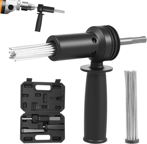 LYDODOKA Needle Scaler SDS Plus Attachment for Hammer Drill, 18-Prong Electric Air Needle Scaler Alternative for Paint Stripping, Rust Removal and Concrete Scabbling