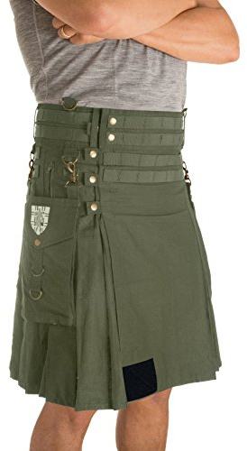 Damn Near Kilt 'Em Taktischer Utility-Kilt für Herren, Militär, Grün, Large-X-Large