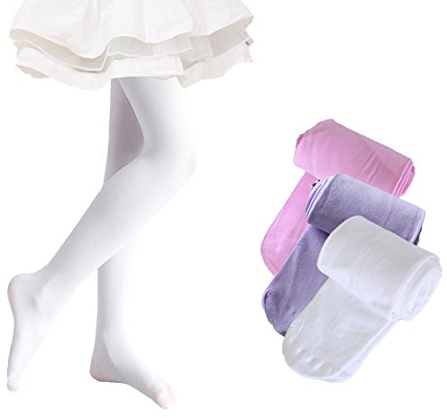 Ehdching Toddler Girls Ballet Dance Tights Little Kids Ultra Soft Footed Leggings Stockings Pantyhose
