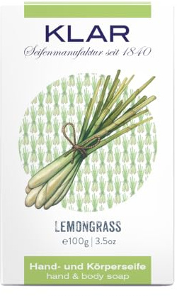 Lemongrasseife 100 g Cosmos zertifiziert palmölfrei normale Haut | Palmölfreie Seife mit frischem Lemongrass-Duft, Cosmos-zertifiziert, für normale Haut geeignet und belebend im Alltag.