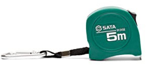 SATA ST91315E Tape Measure Metric Scale 5mx25mm with Nylon-coated Blade Provides Extended Product Life and Glare Reduction