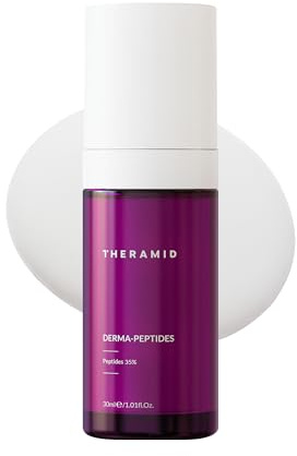 Theramid Derma-Peptides Siero Multi-Peptidico 35% 30 ml – 9 peptidi biomimetici, antietà, rassodante, riduce le rughe e stimola la produzione di collagene ed elastina per una pelle giovane