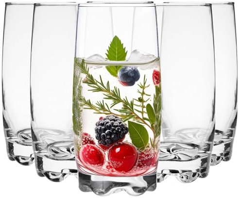 Glasmark KROSNO 1992 Ensemble De 6 Pièces 350 ml Grand Verre Convient Au Lave Vaisselle Résistant Eau Jus Boissons