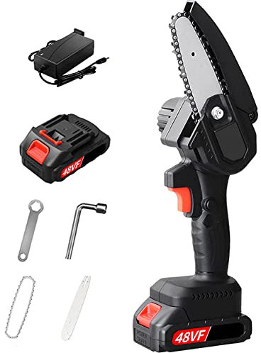 Mini Motosega elettrica, Motosega elettrica Senza Fili Mini 4 Pollici 1280w Potatura elettrica Sega Mini Motosega Senza Fili per Taglio di Legna da ardere Giardinaggio Rifilatura di Alberi Paesag