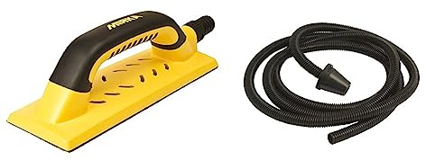 Mirka Handy Handschleifer mit Klett und Absaugung für 80x230mm Schleifstreifen & Absaugschlauch 4m x Ø 20mm für Handblöcke und Schleifklötzer mit Absaugung